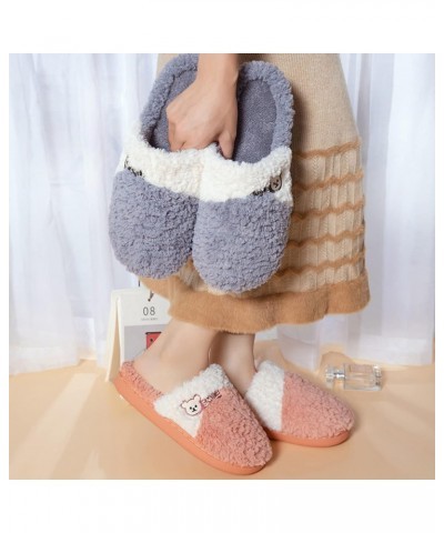 Men Women's Slippers All Day Comfort Ladies Home Cute Baotou Warm Cotton Slippers Elegant Barefoot House Slippers (A-Grey, 10...