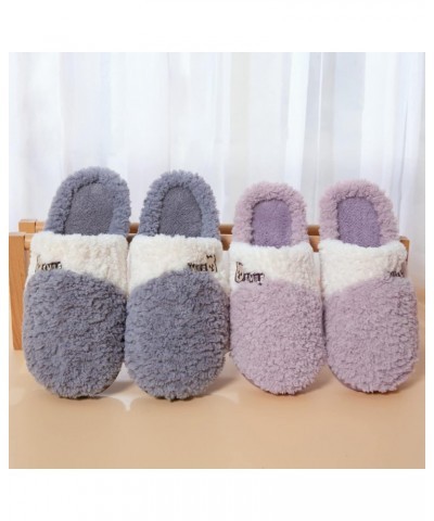 Men Women's Slippers All Day Comfort Ladies Home Cute Baotou Warm Cotton Slippers Elegant Barefoot House Slippers (A-Grey, 10...