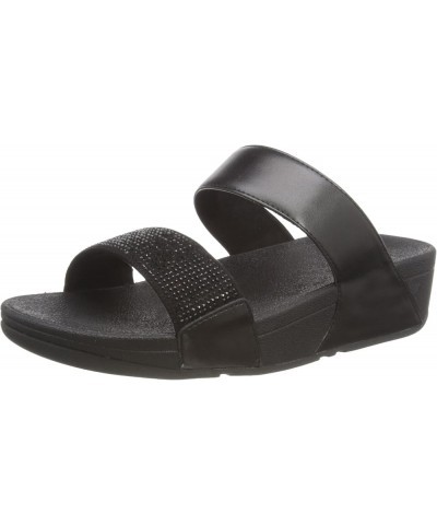 Women's Lulu Crystal Embellished Slides All Black $56.31 Sandals