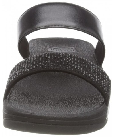 Women's Lulu Crystal Embellished Slides All Black $56.31 Sandals