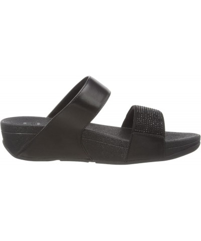 Women's Lulu Crystal Embellished Slides All Black $56.31 Sandals