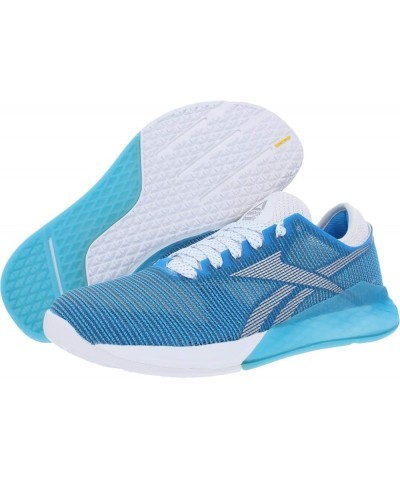 Women's Nano 9 Cross Trainer Shoes White/Cyan/Silver $41.48 Athletic Shoes