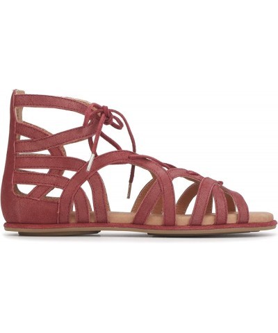 Women's Break My Heart Gladiator Sandal Dark Red $59.04 Sandals