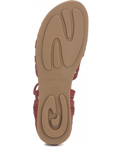 Women's Break My Heart Gladiator Sandal Dark Red $59.04 Sandals