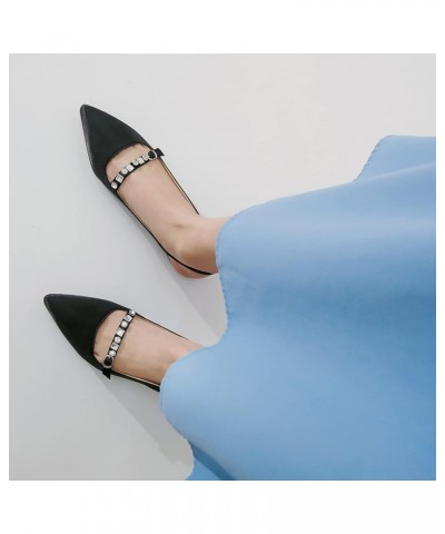 Women Slingback Sandals Women Elegant Evening Slingback Sandals Pointed Toe Flat Slingback Sandals Black $24.95 Sandals