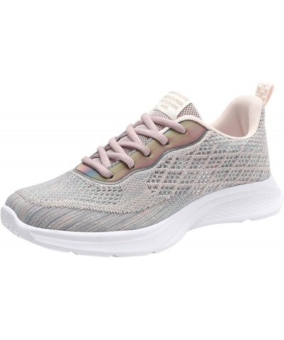 Sneakers for Women Women's Sneakers Lightweight Running Shoes Flat Shoes Moccasins Grey $17.34 Athletic Shoes