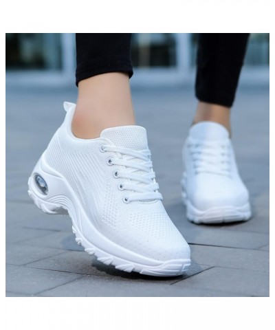 Women Walking Shoes Women's Canvas Slip On Shoes Sneakers for Women Fashion Comfortable Elastic Sneakers Z 11-white $16.12 At...