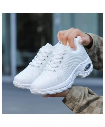 Women Walking Shoes Women's Canvas Slip On Shoes Sneakers for Women Fashion Comfortable Elastic Sneakers Z 11-white $16.12 At...