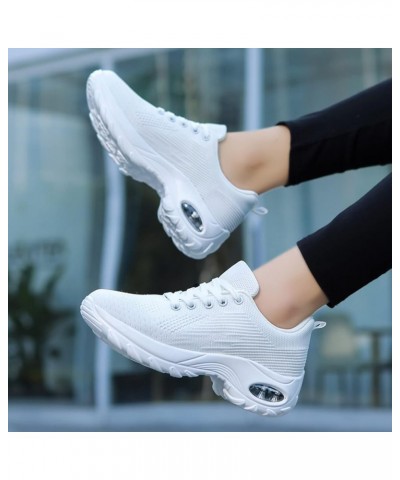 Women Walking Shoes Women's Canvas Slip On Shoes Sneakers for Women Fashion Comfortable Elastic Sneakers Z 11-white $16.12 At...