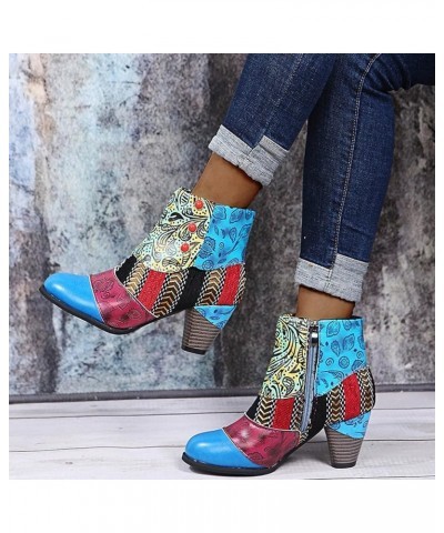 Womens Ankle Boots Low Heel White Mountain Ankle Boots for Women Short Boots for Women Low Heel Extra Wide Low Cut Cowboy Boo...