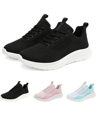 Slip on Sneakers Solid Color Flat Comfortable Lightweight Running Shoes Sneakers Z 14-black $15.74 Athletic Shoes