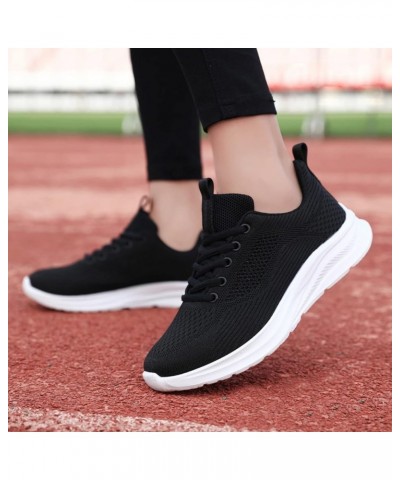 Slip on Sneakers Solid Color Flat Comfortable Lightweight Running Shoes Sneakers Z 14-black $15.74 Athletic Shoes