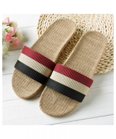 Women's Arch Support Soft Insole Flip Flops Thong Sandals Elastic Strappy Dress Espadrille Platform Wedge Shoes 33-ibzwp-blac...