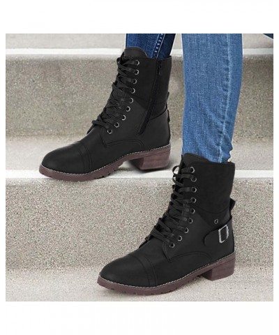 Leather Ankle Boots for Women Low Heel Ankle Boot for Sprained Ankle Left Foot Women Ankle Boot for Women Western Black Flat ...