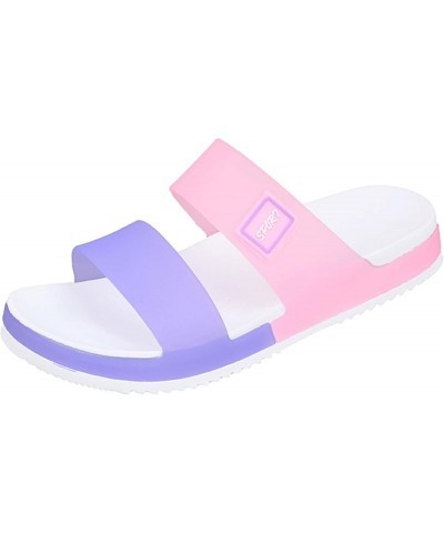 Women's sandals slippers Flat Banded Sandal Summer comfortable loose Purple $15.01 Sandals