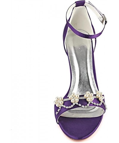 Women's Silk Like Satin Stiletto Heel Peep Toe Sandals with Bowknot Crystal Regency $23.86 Pumps