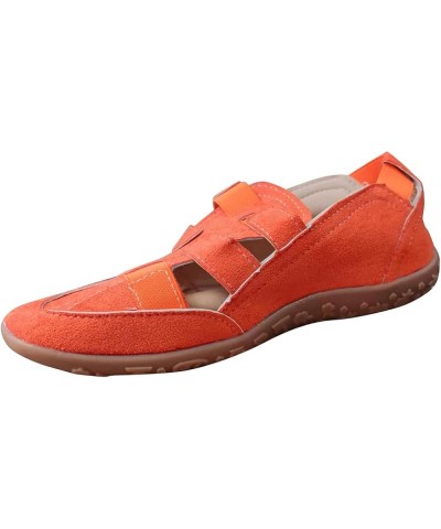 beach sandals for women dressy platform slip Ankle Strap Flip Flops dressy sandals Z-02 Orange $18.84 Athletic Shoes