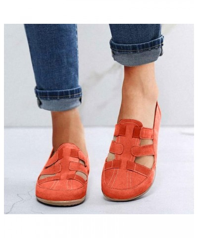 beach sandals for women dressy platform slip Ankle Strap Flip Flops dressy sandals Z-02 Orange $18.84 Athletic Shoes