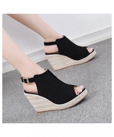 Clear Sandals For Women Mules Flats Flip Flops For Women Slides For Women Platform Wedge Sandals For Women Heeled Sand Black ...