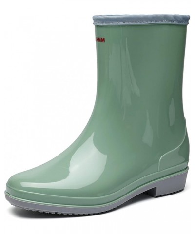 Rain Boots for Women Mid Calf, Mid Calf Rain Boots For Women Waterproof Garden Shoes Anti-Slipping Rainboots for Ladies Green...