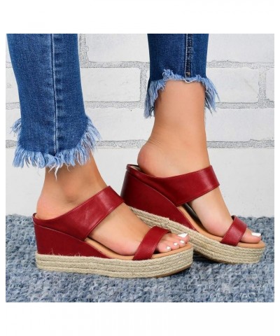 Platform Sandals Women Casual Summer Roman Open Toe Sandals Buckle-Strap Leather Flat Sandals Walking Retro Women Sandals a7 ...