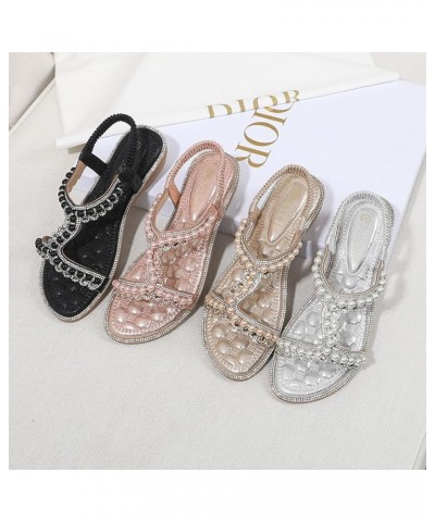 Women Platform Sandals Slippers Summer Open Toe Low Block Slingback Sandal Pump Sandals Holiday Dress Pumps Shoes Pink $17.84...