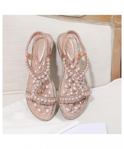 Women Platform Sandals Slippers Summer Open Toe Low Block Slingback Sandal Pump Sandals Holiday Dress Pumps Shoes Pink $17.84...