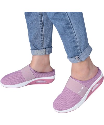 Women's Air Cushion Shoes black sneakers for women wedge shoes for women plaid flats for women white sneakers Pink $11.95 Ath...