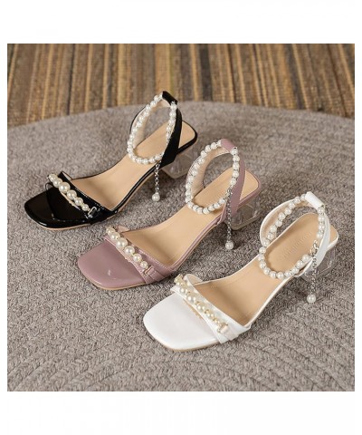 Closed Toe Heeled sandals Women Dressy sandals Comfy Heels sandals Women Fashion Wide Closed Toe Heeled sandals Women Black-j...