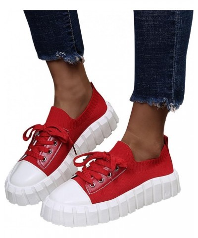 Sneaker Sandals for Women Chunky Comfortable Sole Women's Soft Color Shoes Lightweight Platform Fashion Lace up Solid Women's...