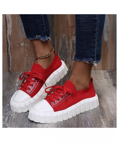 Sneaker Sandals for Women Chunky Comfortable Sole Women's Soft Color Shoes Lightweight Platform Fashion Lace up Solid Women's...