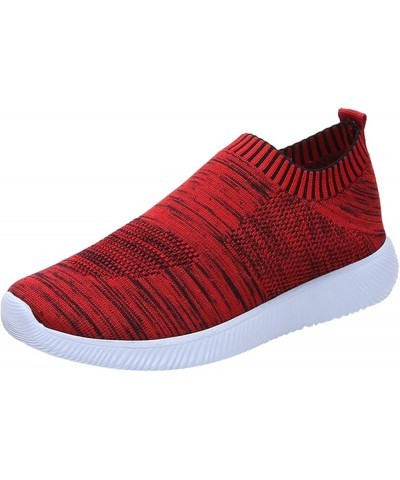 Women Walking Sneakers Athletic Training Shoes Zip Up Canvas Sneaker Womans Sneakers Z 05-red $15.77 Fashion Sneakers