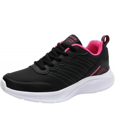 Women's Athletic Lightweight Casual Mesh Walking Shoes - Breathable Running Sneakers Oc2-hot Pink $14.35 Athletic Shoes