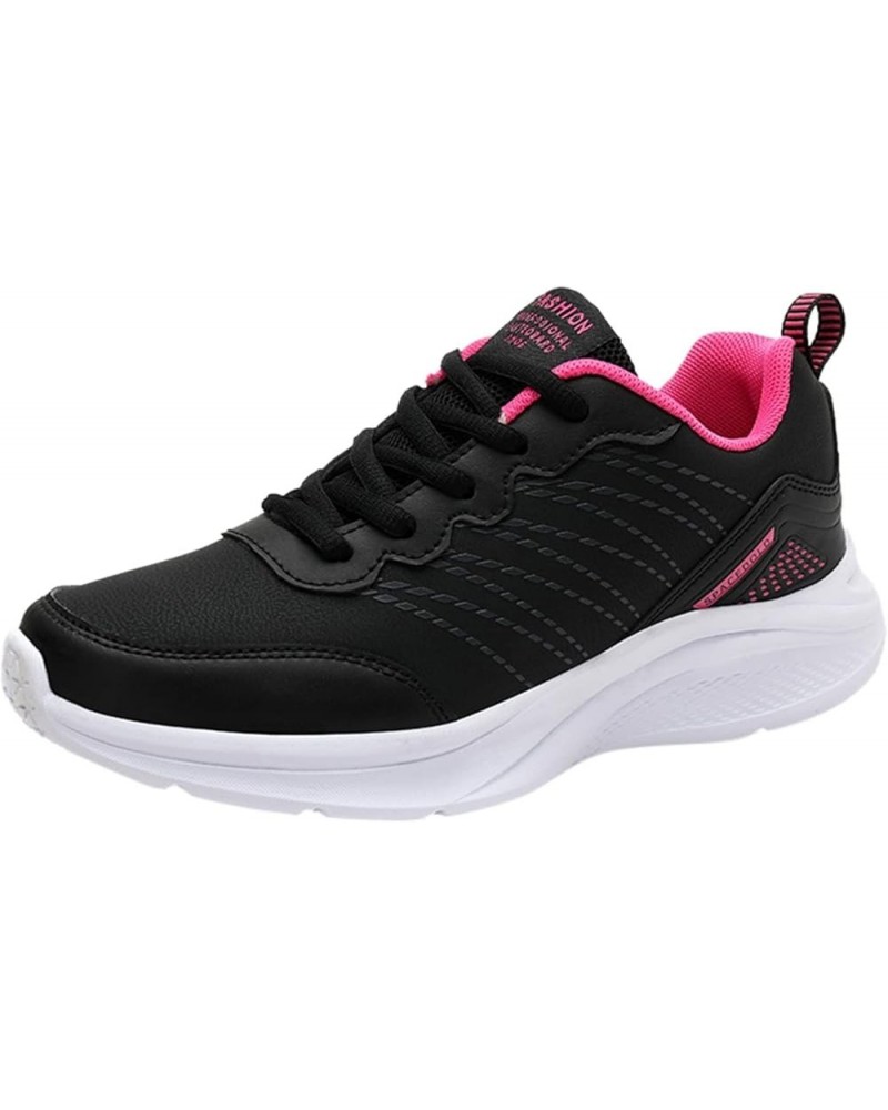 Women's Athletic Lightweight Casual Mesh Walking Shoes - Breathable Running Sneakers Oc2-hot Pink $14.35 Athletic Shoes