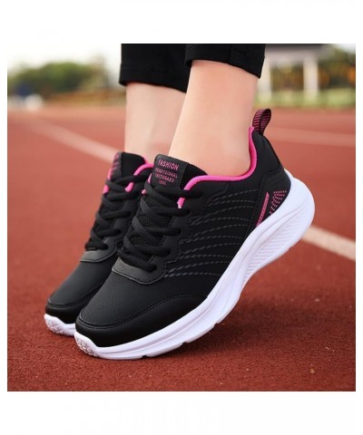 Women's Athletic Lightweight Casual Mesh Walking Shoes - Breathable Running Sneakers Oc2-hot Pink $14.35 Athletic Shoes