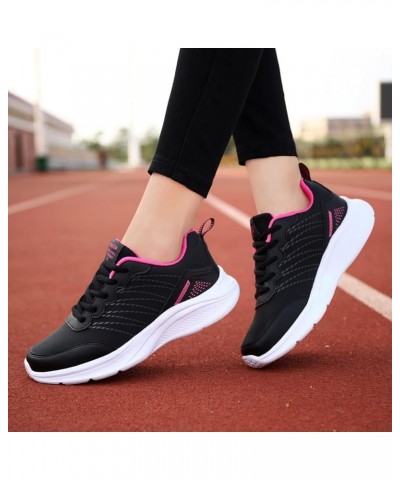 Women's Athletic Lightweight Casual Mesh Walking Shoes - Breathable Running Sneakers Oc2-hot Pink $14.35 Athletic Shoes