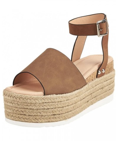 tan sandals for women beach sandals black wedge sandals beach wedding sandals espadrille sandal wedge Z 04-brown $20.06 Sandals