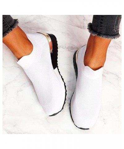 Sneakers for Women Walking Mesh Flat Shoes Casual Breathable Athletic Tennis Shoes Sneakers Lightweight Summer Sneakers White...