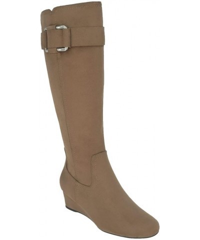 Genia Stretch Wedge Boot with Memory Foam Hummus $31.45 Boots