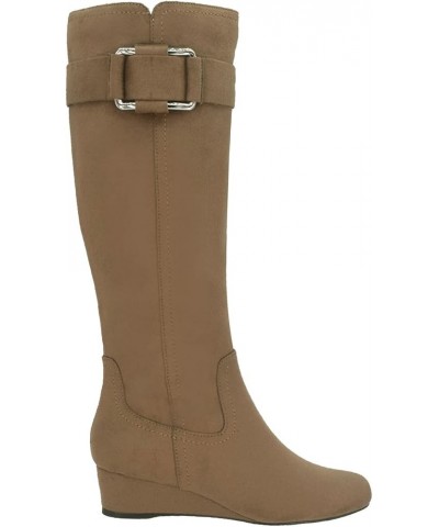 Genia Stretch Wedge Boot with Memory Foam Hummus $31.45 Boots