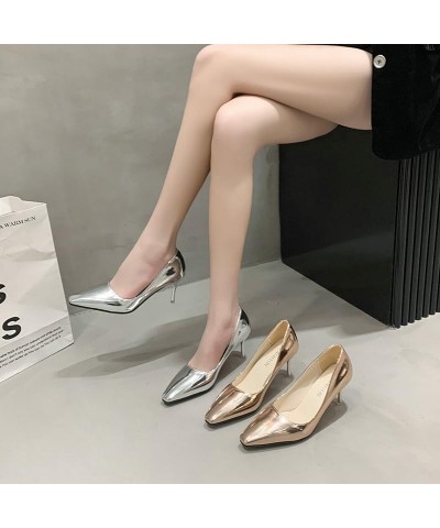 Women's Heels C577095, 4.5, Gold Silver $15.38 Pumps