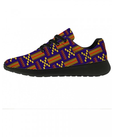 Kente Shoes Womens Mens Tennis Shoes Running Sneakers Blue Yellow African Kente Shoes Gym Shoes Gifts for Holiday,US Size 13 ...