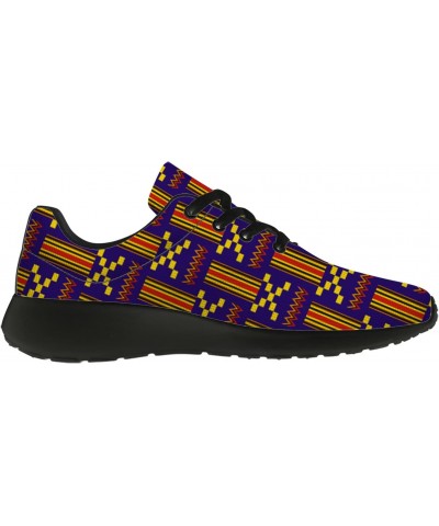 Kente Shoes Womens Mens Tennis Shoes Running Sneakers Blue Yellow African Kente Shoes Gym Shoes Gifts for Holiday,US Size 13 ...