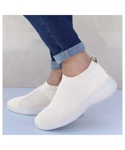 fashion sneakers for women breathable sneakers slip on walking shoes for women women's running shoes running shoes Z-06 White...