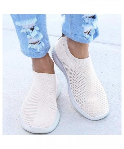 fashion sneakers for women breathable sneakers slip on walking shoes for women women's running shoes running shoes Z-06 White...