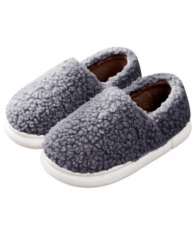 House Slippers for Women Men Medium Width Couple's Winter Indoor Cargo Shoes Fit and Flare Buttery Feeling Loungewear (C-Grey...