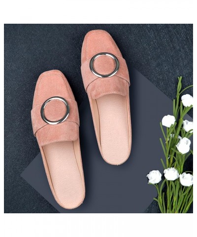 Women's Mules & Clogs Women's Spring and Autumn New Casual Comfortable Solid Color Flat Half Slippers for Autumn Indoor Outdo...