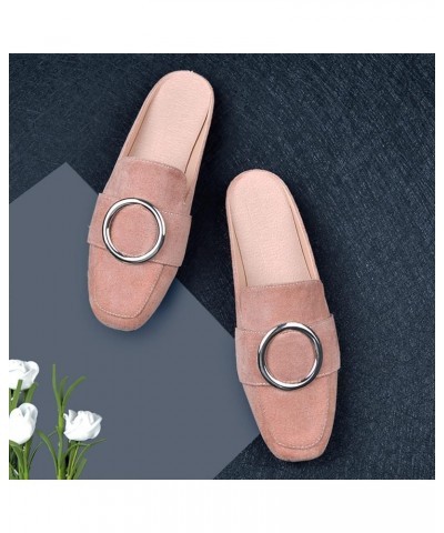 Women's Mules & Clogs Women's Spring and Autumn New Casual Comfortable Solid Color Flat Half Slippers for Autumn Indoor Outdo...