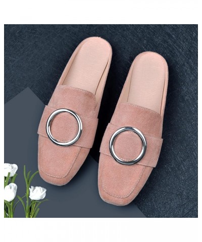 Women's Mules & Clogs Women's Spring and Autumn New Casual Comfortable Solid Color Flat Half Slippers for Autumn Indoor Outdo...