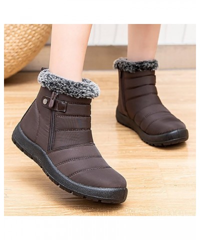 Women's Snow Boots Waterproof Insulated Womens Black Snow Boots Ankle Snow Boots Womens Size 8.5 Wide Women Boots Winter Slip...